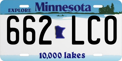 MN license plate 662LCO