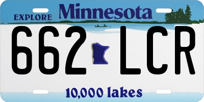 MN license plate 662LCR