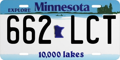 MN license plate 662LCT
