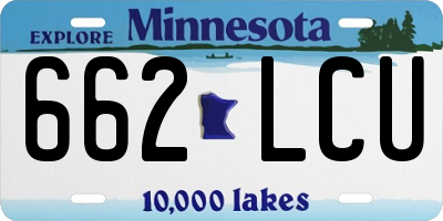 MN license plate 662LCU