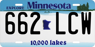 MN license plate 662LCW