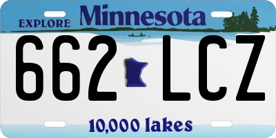 MN license plate 662LCZ