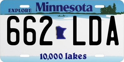 MN license plate 662LDA