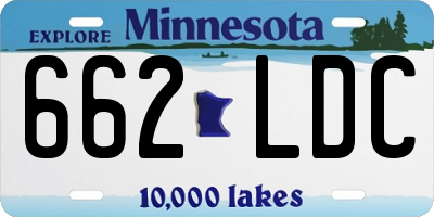 MN license plate 662LDC