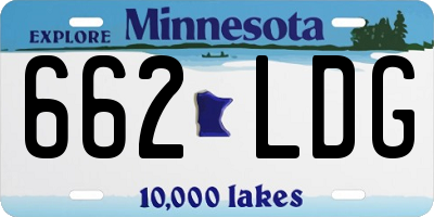 MN license plate 662LDG