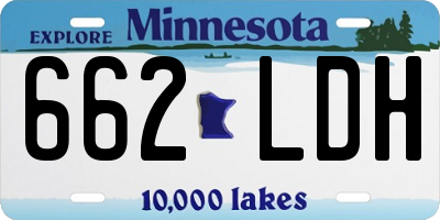 MN license plate 662LDH