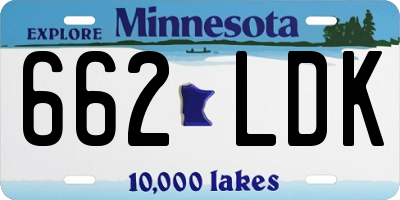 MN license plate 662LDK