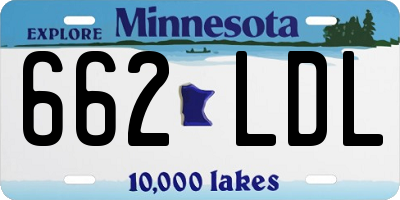 MN license plate 662LDL