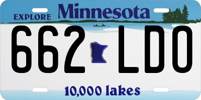 MN license plate 662LDO