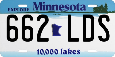 MN license plate 662LDS