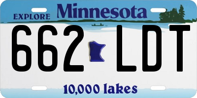MN license plate 662LDT
