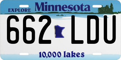 MN license plate 662LDU