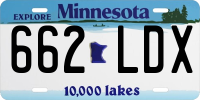 MN license plate 662LDX