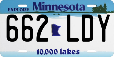 MN license plate 662LDY