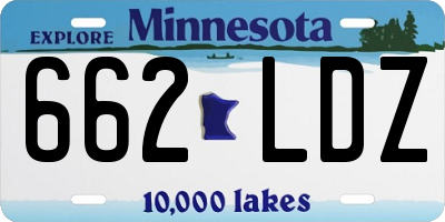 MN license plate 662LDZ