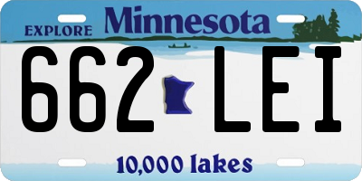 MN license plate 662LEI