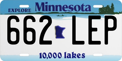 MN license plate 662LEP