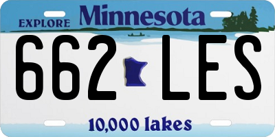 MN license plate 662LES