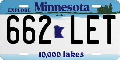 MN license plate 662LET