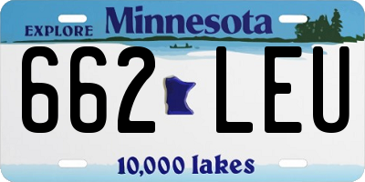 MN license plate 662LEU