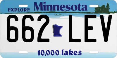 MN license plate 662LEV
