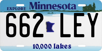MN license plate 662LEY
