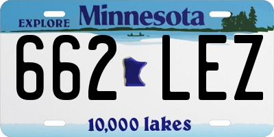 MN license plate 662LEZ