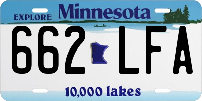 MN license plate 662LFA