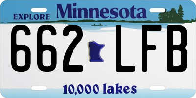MN license plate 662LFB