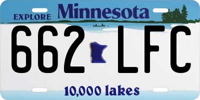 MN license plate 662LFC