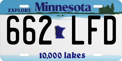 MN license plate 662LFD