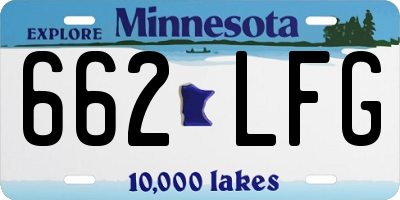 MN license plate 662LFG