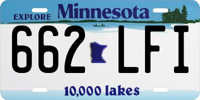 MN license plate 662LFI