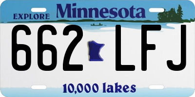 MN license plate 662LFJ