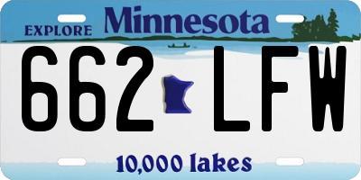 MN license plate 662LFW