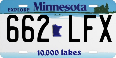 MN license plate 662LFX