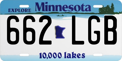 MN license plate 662LGB