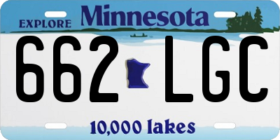 MN license plate 662LGC