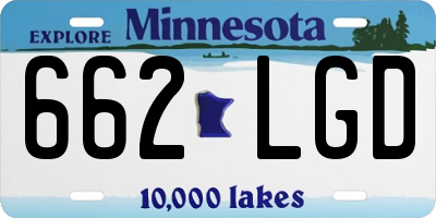 MN license plate 662LGD