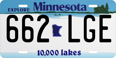 MN license plate 662LGE