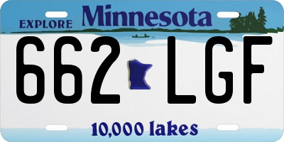 MN license plate 662LGF