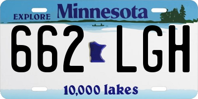 MN license plate 662LGH