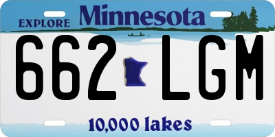 MN license plate 662LGM