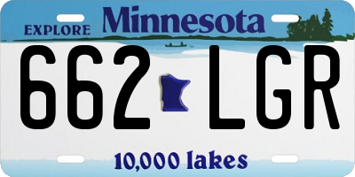 MN license plate 662LGR