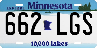 MN license plate 662LGS