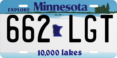 MN license plate 662LGT