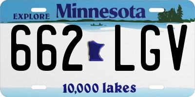 MN license plate 662LGV
