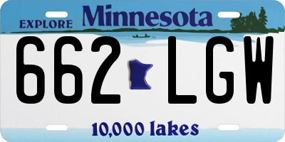 MN license plate 662LGW