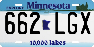MN license plate 662LGX