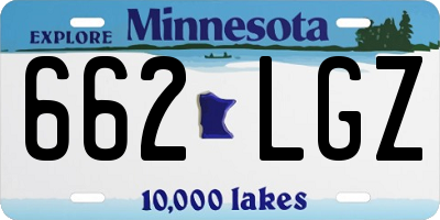 MN license plate 662LGZ